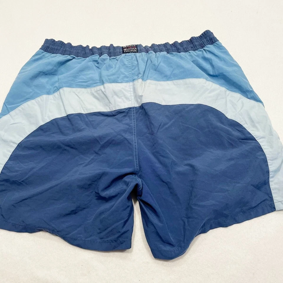 Baús de natação GANT EUA tamanho M masculino colorblock azul EUA-12 navegador forro de malha - Imagem 4 de 4