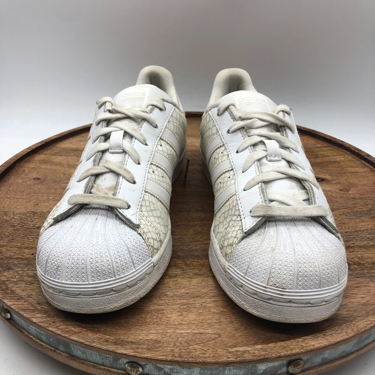 Adidas Womens Superstar Snake Reptile Off White S75127 White Sneakers Shoes  Sz 7 | eBay