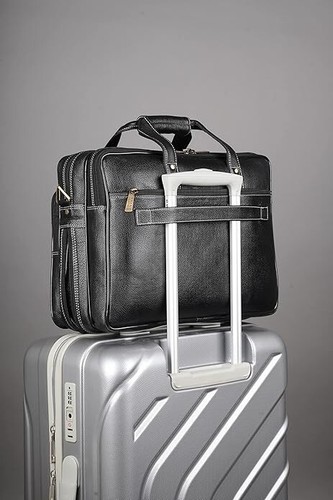 Nuevo Bolso de Mano de Viaje Bandolera de Cuero Mensajero Laptop para Hombres - Imagen 2 de 7