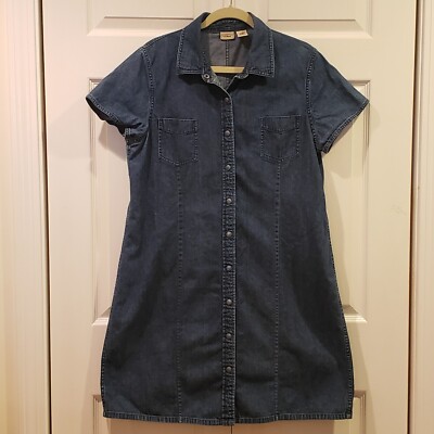 Ll Bean Women's Jean Shirt Dress LL Bean Women's Blue Denim
