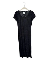 Vintage esprit de corp sheer polka dot maxi dress size S whimsy goth prom