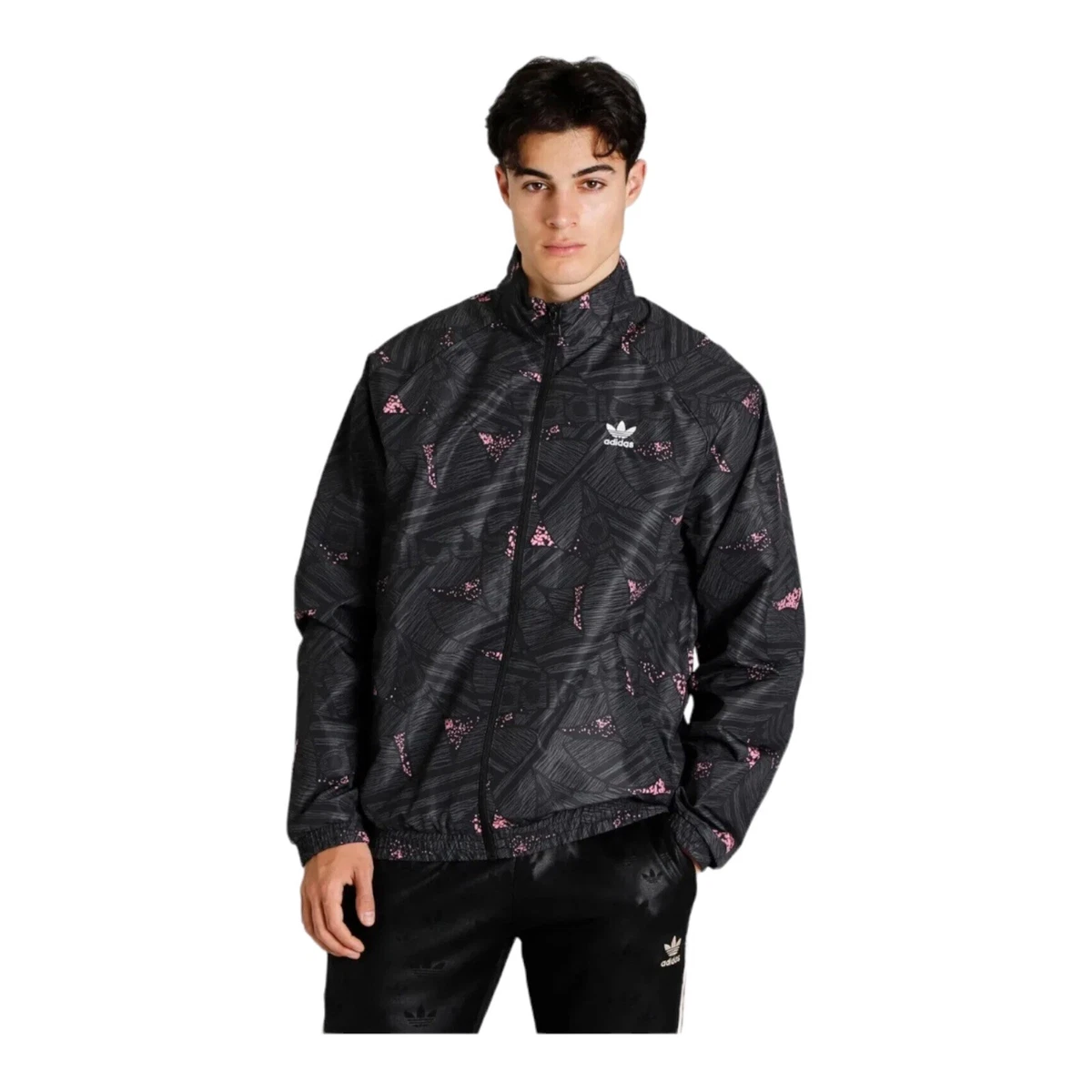 ADIDAS ORIGINALS REKIVE TREFOIL ALLOVER PRINT AOP TRACK JACKET New 100 Sz Med