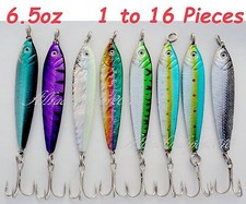 1 to 16 Piece 6.5oz Mega Live Baits Metal Jig Butterfly Saltwater Fishing Lures