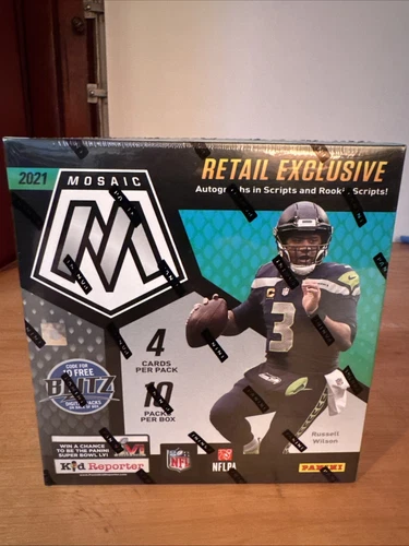 2021 Mosaic NFL Football Mega Box Factory Sealed Exclusive Reactive Blue