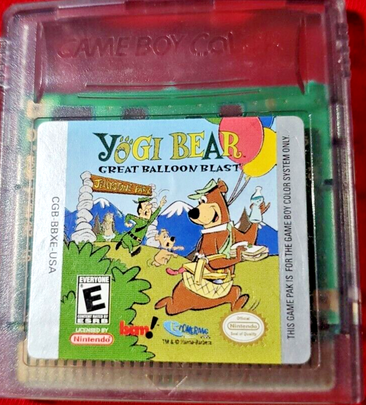 YOGI BEAR GREAT BALLOON BLAST Nintendo Game Boy Color GBC gameboy ...