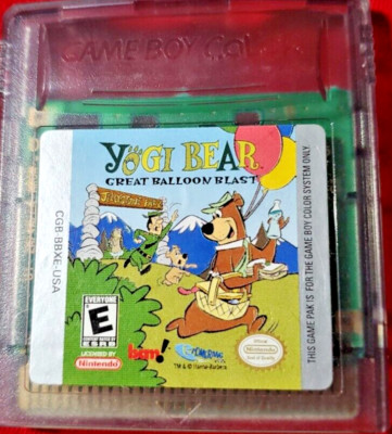YOGI BEAR GREAT BALLOON BLAST Nintendo Game Boy Color GBC gameboy ...