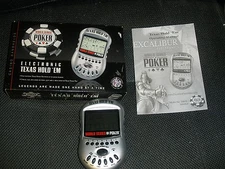 Poker Texas Hold Em Handheld Electronic Game Excaliber Casino WITH BOX WORKS