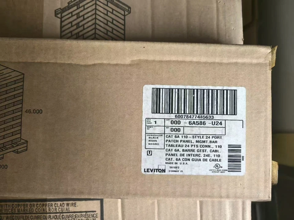 LEVITON CAT 6A586-U24 6A586-U24 eXtreme 6+ Universal Patch Panel NEW Original - Image 4 of 4