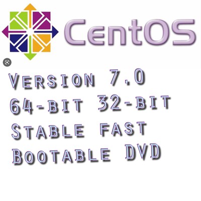 CentOS 7 64 Bit 32 Bit Linux OS DVD installer Laser Printed Label Fast Shipping
