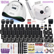 30/20/10 Color NailGel Polish Set 180W Nail Lamp ManicureKit With 20W Nail Drill