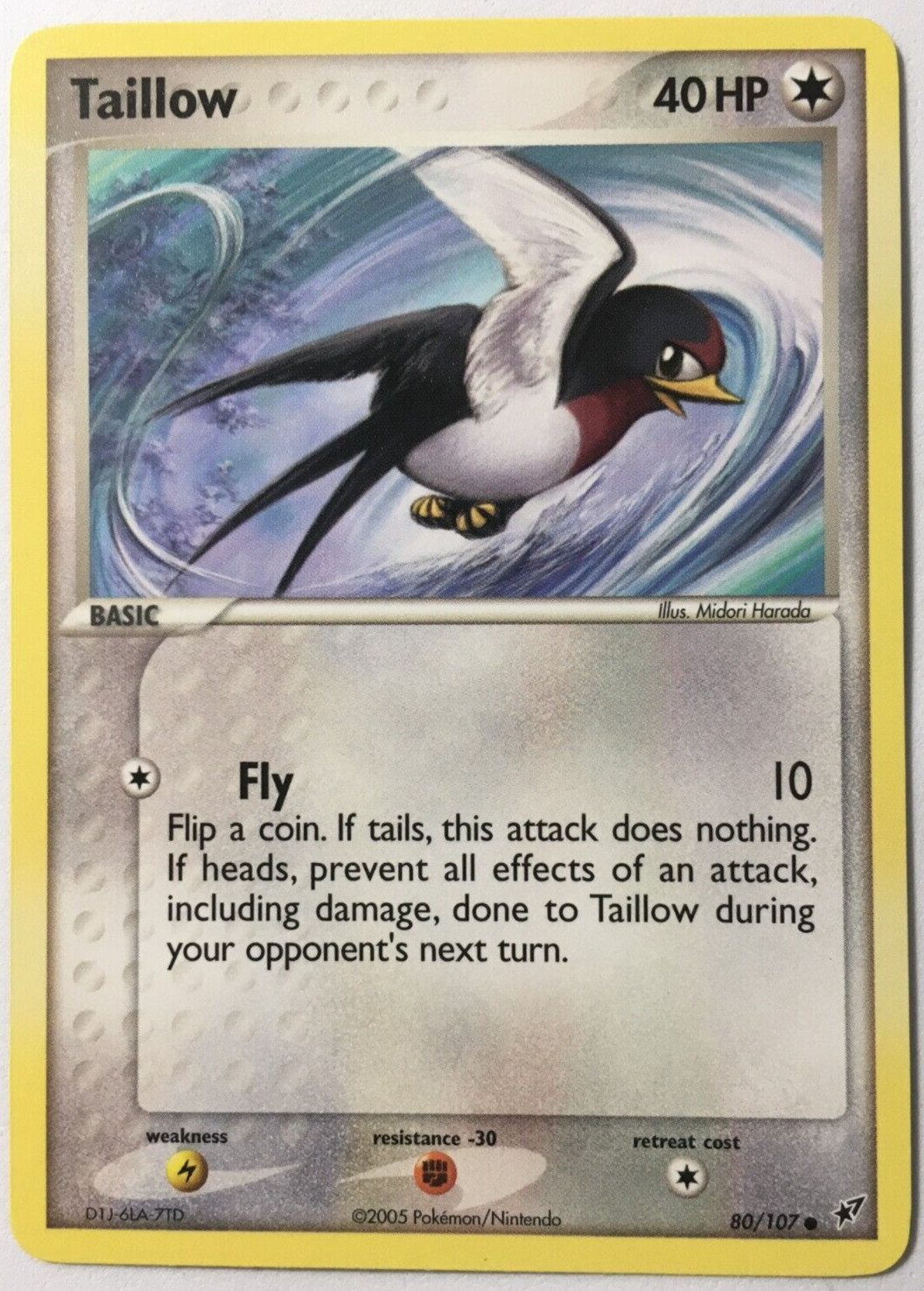 POKEMON TAILLOW 80/107 EX DEOXYS COMMON NEAR MINT