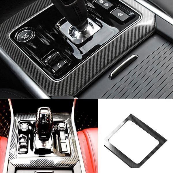 For Jaguar XE 2020-2021 Gear Shift Frame Trim Middle Console Steel Carbon Fiber