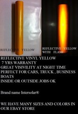 24" x 25 ft YELLOW Reflective Vinyl Adhesive Cutter Sign Hight Reflectivity