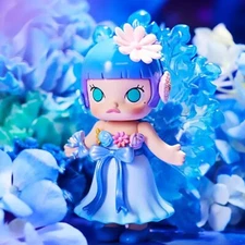 Pop Mart MOLLY Flower Dreaming Ice Flower Fantasia mini figure blue New pretty