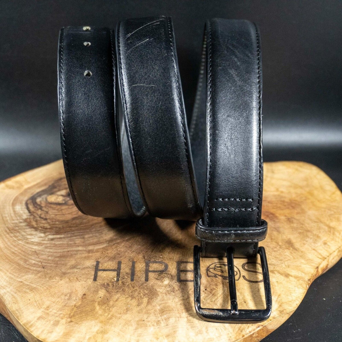 Marks and Spencer Autograph leather black belt size M Autograph Marks and Spencer M&S Mens Leather Belt Vintage  main image 4