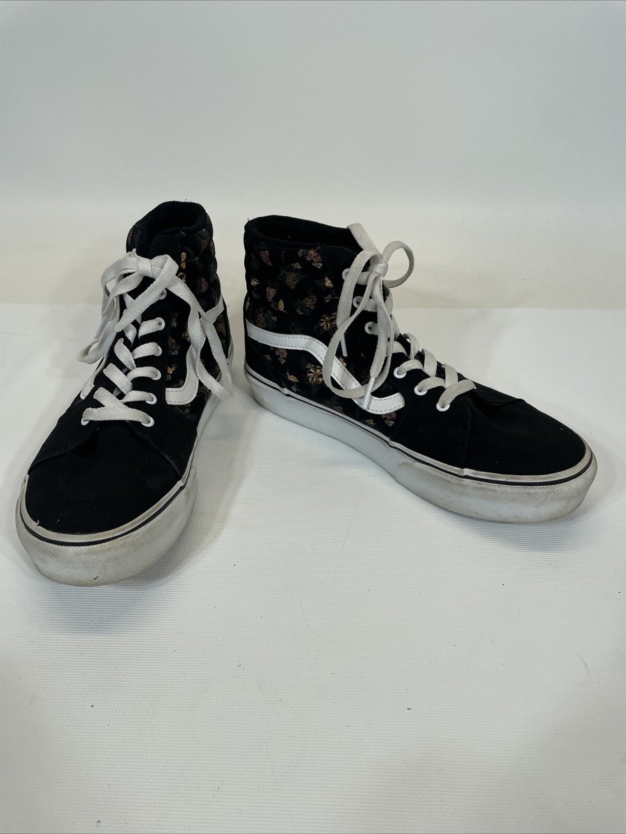 Floral Vans Sk8 Hi Peace Womens Vans SK8-Hi Tapered Peace Sneakers