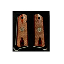 1911 Colt Full Size Dbl Diamond Checked Rosewood w/Silver Punisher Medallions
