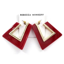 Rebecca Minkoff Triangular Resin Drop Earrings $48 Tags #RM330