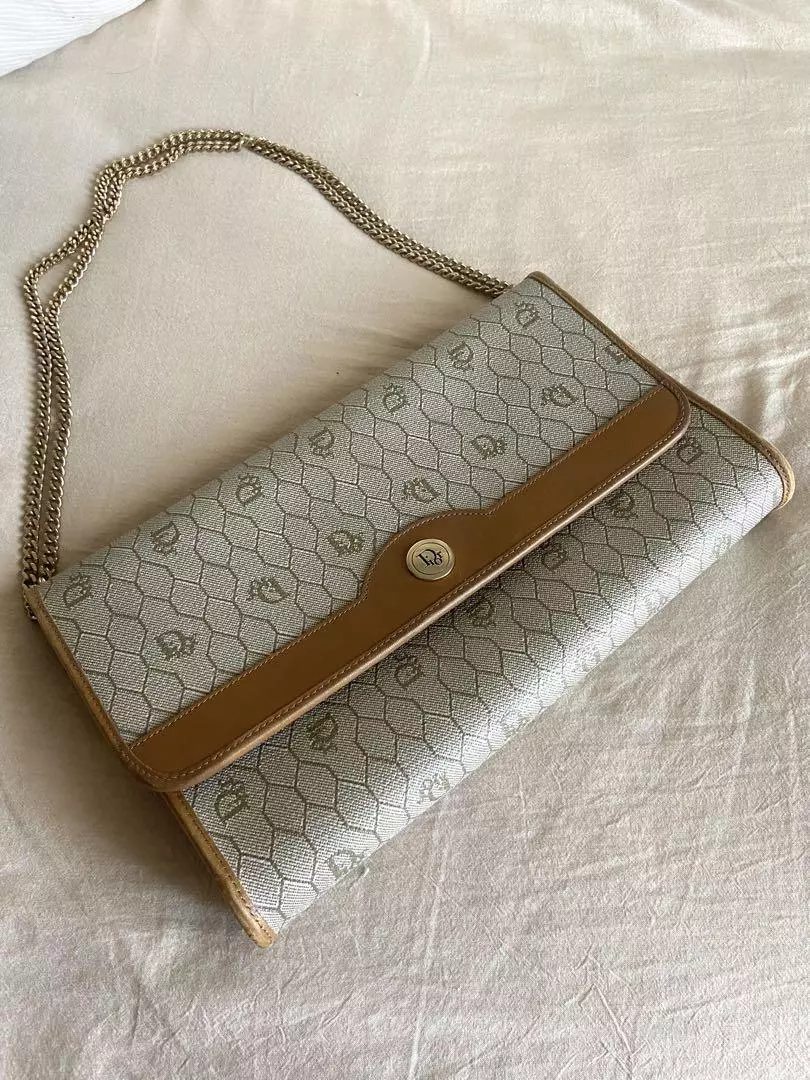 Sac à bandoulière Dior Chen monogramme azur