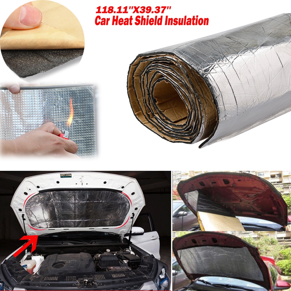 Amortiguador de sonido para automóvil 32 pies cuadrados 118 "x 39" alfombrilla de material amortiguador de aislamiento