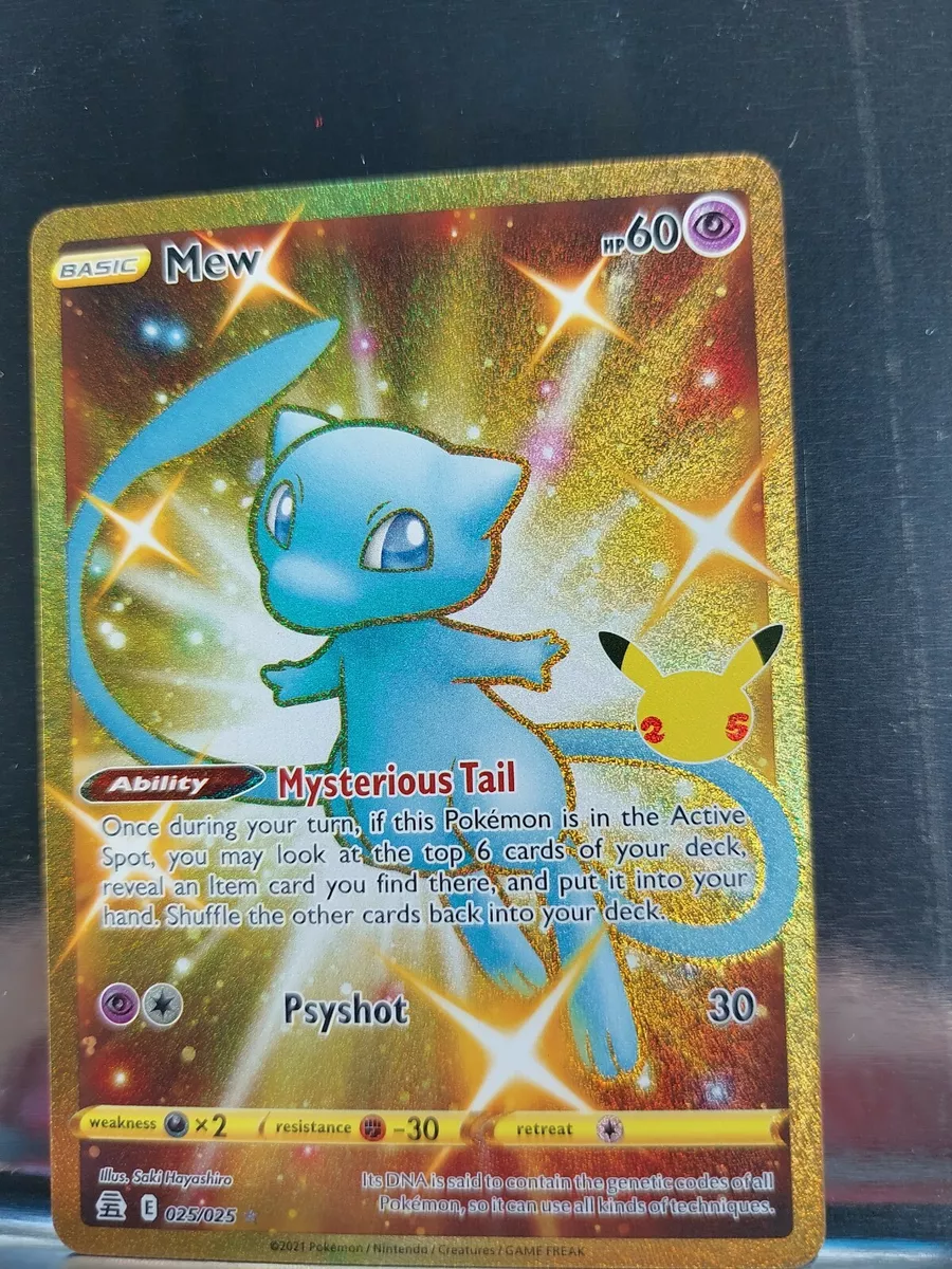 2021 Pokemon Celebrations Shiny Mew Gold Holo 25/25