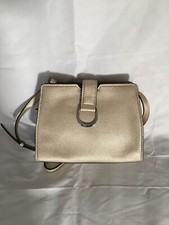 LAUREN RALPH LAUREN PEBBLE LEATHER CITY CROSSBODY - GOLD/GOLD