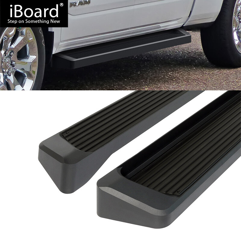 APS 6-Inch Steel Running Boards – Matte Black, Fits Dodge Ram 1500/2500/3500 Regular Cab (2002-2008)