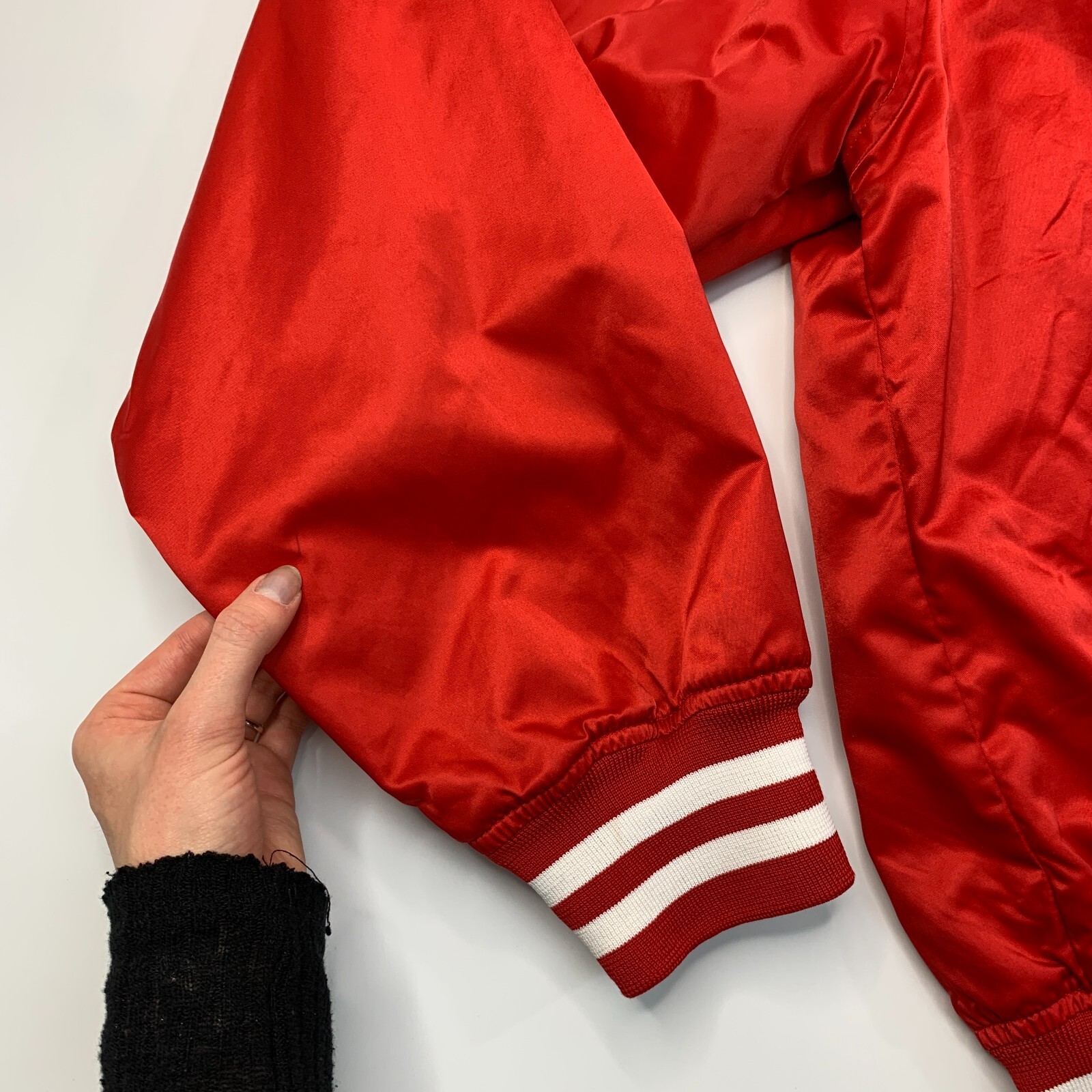 Vintage Coca Cola Satin Varsity Jacket Mens XL Coke R… Gem