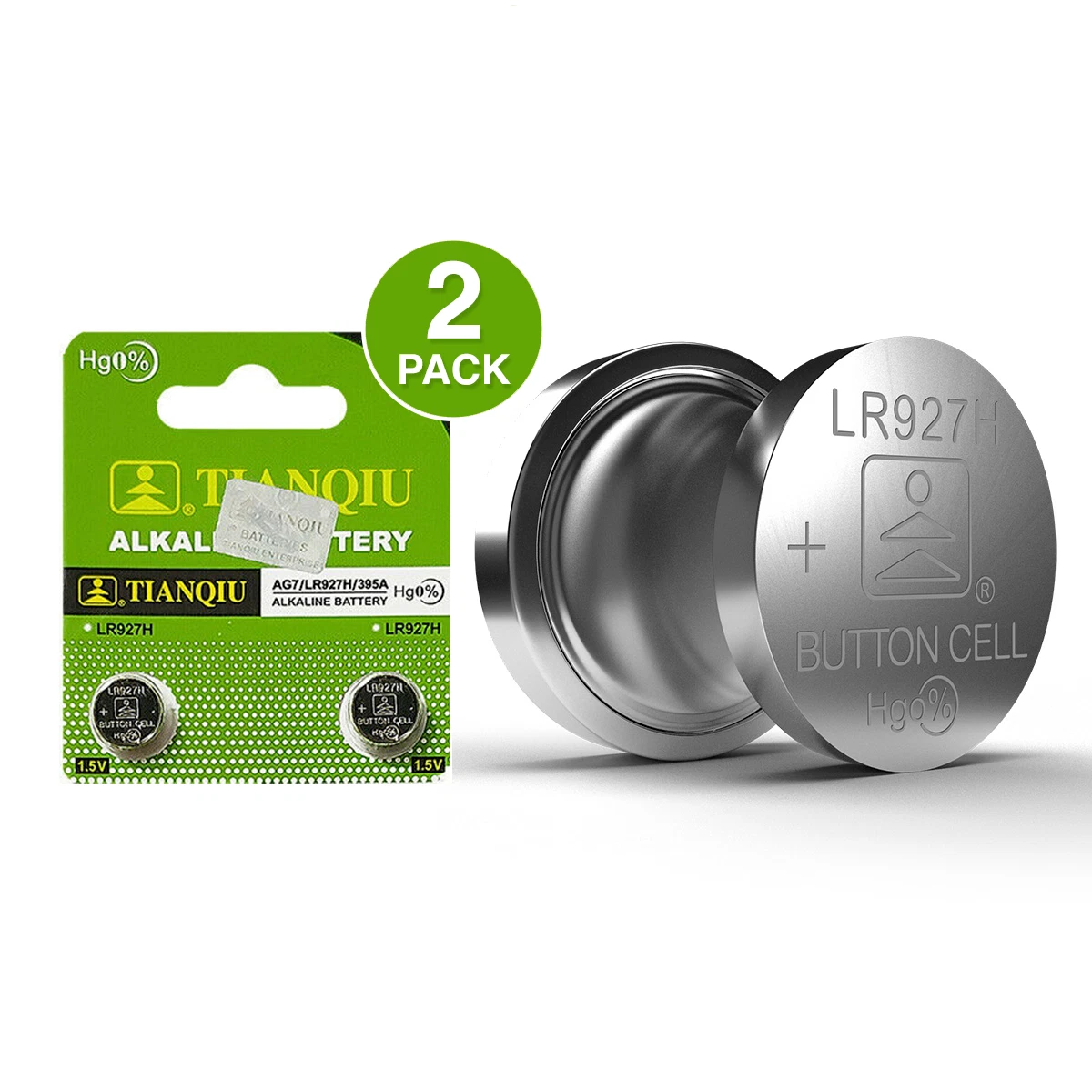 2 pcs AG7 battery Exp 2027 395 LR57 LR927 SR57 195 GP95A SR927W Watch Exp 2027 - product detail image 1