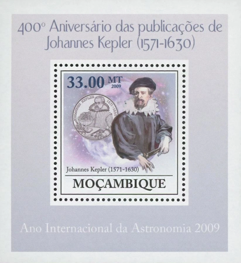 Astronomía Johannes Kepler Space Mini Sov. Hoja MNH Foto 2 de 2