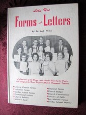 Forms and Letters FIRST BAPTIST Church HAMMOND INDIANA 1966 Book Dr Jack Hyles