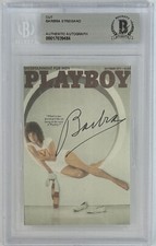SIGNED Barbra Streisand Playboy Magazine Cover Cut BAS Beckett COA Autographed