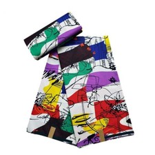 African Print Fabric, Ankara fabric Multicolored Musings, 6-yard African Fabric