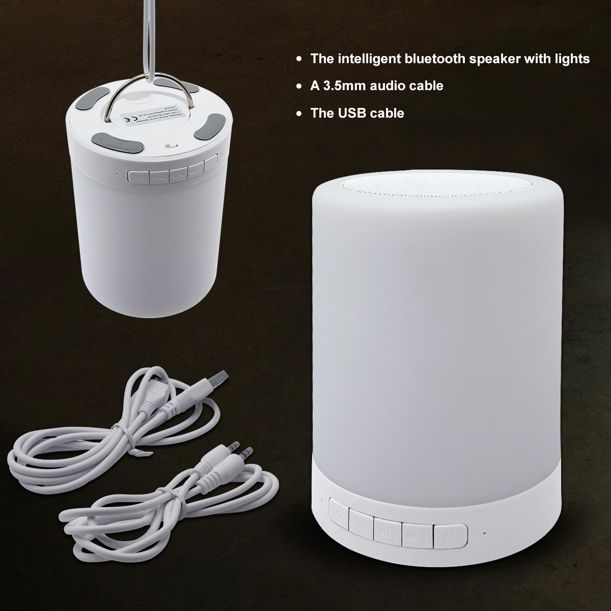 Bluetooth Mood Lamp Speaker 6 Colour Changing Portable USB Rechargeable
