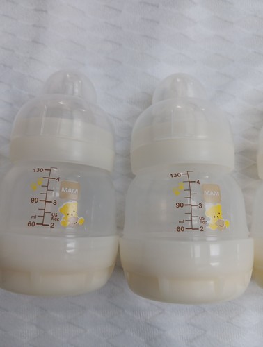Lot of 5 MAM Easy Start Anti-Colic 4.5-Ounce Bottles Teddy Bear - Picture 2 of 3