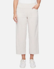 S.C.  CO. Womens Wide Leg Crop Pant, Tan, Medium
