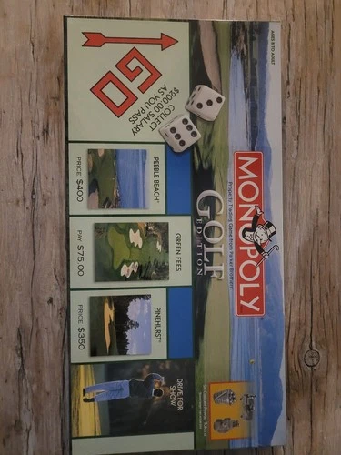 Hasbro Monopoly Golf Edition Board Game 2002 Vintage, New Sealed