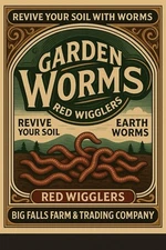 Live “Red Wiggler” Worms, 300 Count, Garden, Improve Soil Vitality, Aid Compost