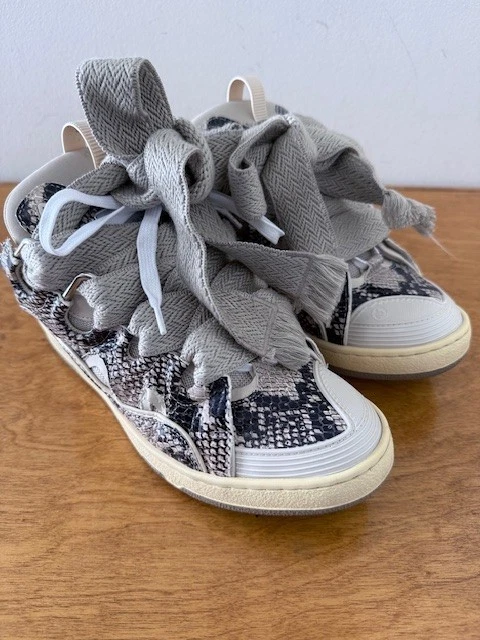 Lanvin — Lanvin Curb Python Print Sneakers - Sz 41