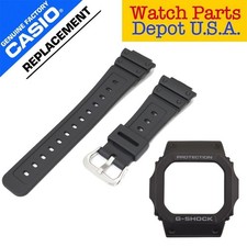 Genuine Casio G-Shock G-5600E GWM-5600 GWM-5610 black resin watch band bezel