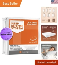 Water Resistant Hypoallergenic Box Spring Cover - Perfect for Allergies & Sleep