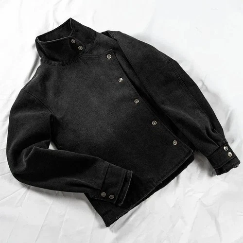 Y2K Vintage Wash Gothic Fencing Jacket Unisex Harajuku Streetwear image 6