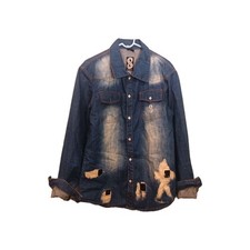 Vintage Denim Button Down Men's Shirt - Size Large -