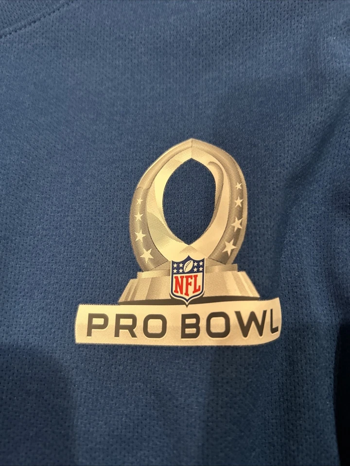 Nike NFL Pro Bowl Player Issue LS Training Shirt Top Sz M DH1967 Rare Blue Men - Image 2 of 4