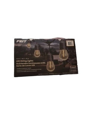 Feit Electric 48 ft. LED Outdoor String Lights with 24 Bulbs and 2 Spares