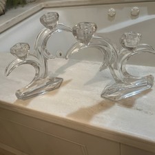 mikasa crystal candle holders