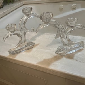 mikasa crystal candle holders