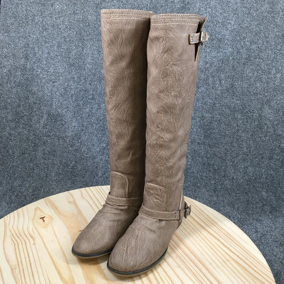 Breckelles Western Boots Womens 7 Brown Outlaw 81 Knee High Casual Faux Leather - Image 4 of 4