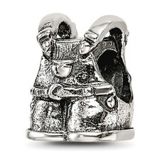 Sterling Silver Reflections Kids Overalls Bead
