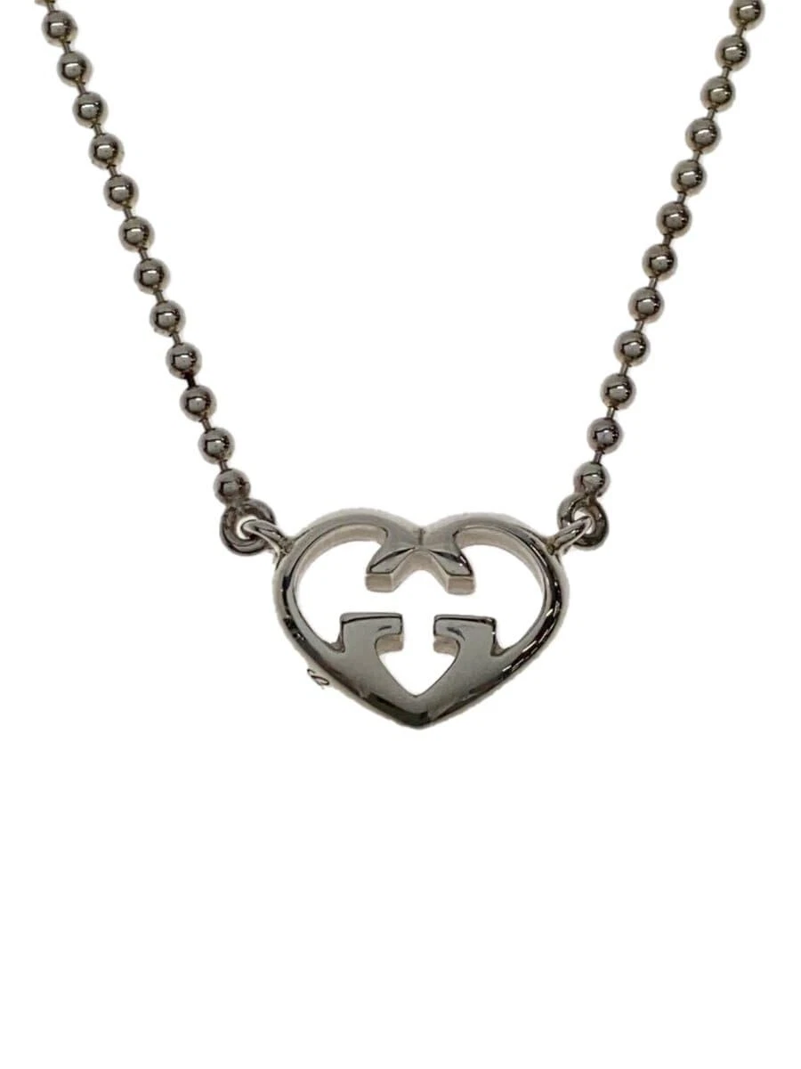 GUCCI Collana SV925 con Top per Donna Cuore Incastro Doppia G